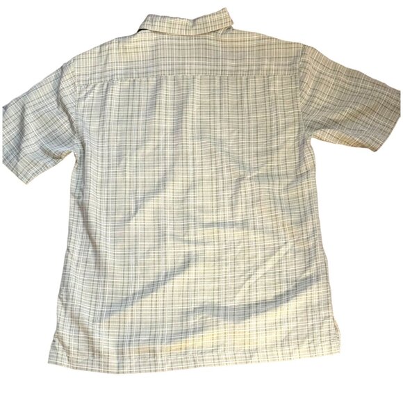 Batik Bay Men's S Plaid Short Sleeve Button-Up Shirt Green Rayon/Polyester - Picture 5 of 6